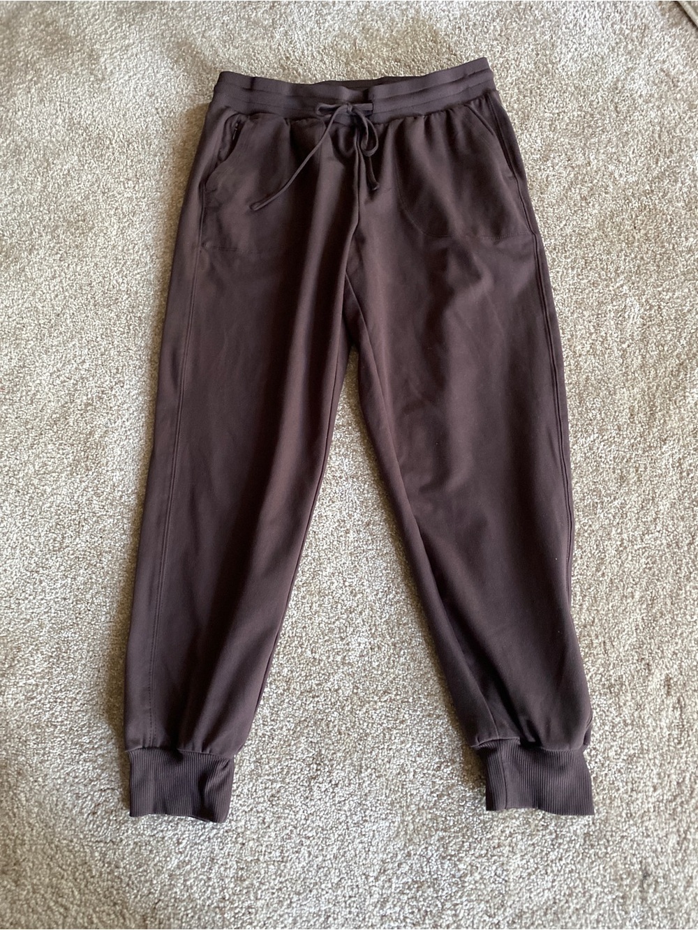 Zac & Rachel Medium Brown Drawstring Stretch Joggers Pants Loungewear